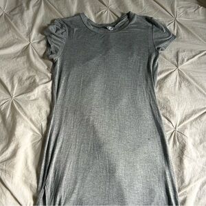 UK2LA Womens Large Heather Gray T-Shirt Dress